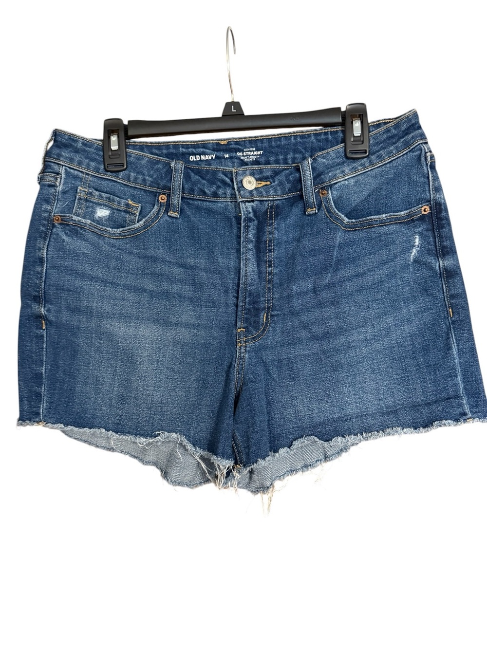 Old Navy Blue Denim Frayed Hem Jean Shorts